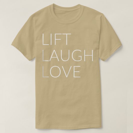 Lift lach-liefde t-shirt (Design voorkant)