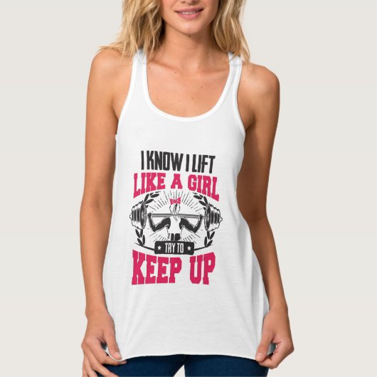 Lift like a Girl/Weightlift Tanktop (Voorkant)