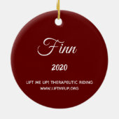 Lift Me Up! 2020 Holiday Ornament - Finn (Achterkant)