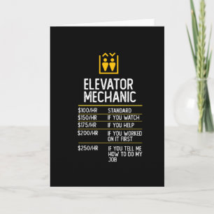 Lift Mechanic Grappig Gift cadeau Idee Kaart