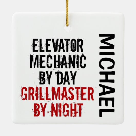 Lift Mechanische Grillmaster CUSTOM Keramisch Ornament (Achterkant)