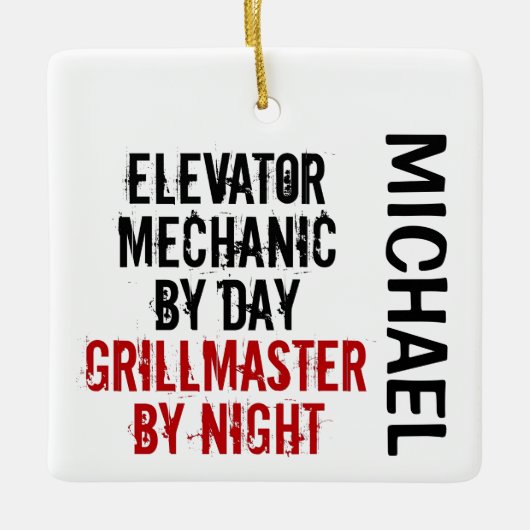 Lift Mechanische Grillmaster CUSTOM Keramisch Ornament (Voorkant)