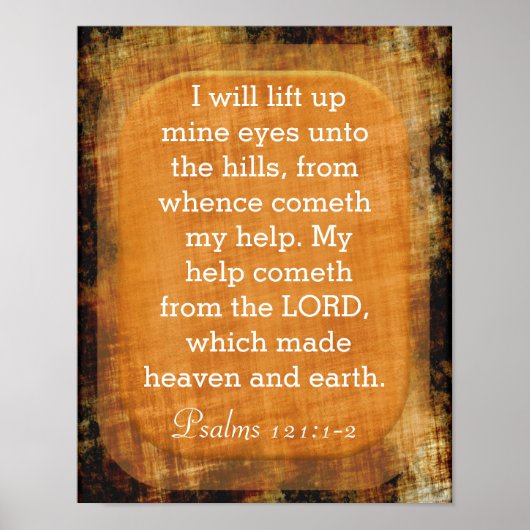 Lift Mine Eyes op - Psalms 121:1-2 Poster (Voorkant)