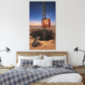Lift naar Mars om 21:00 uur Canvas Afdruk (Insitu (Slaapkamer))
