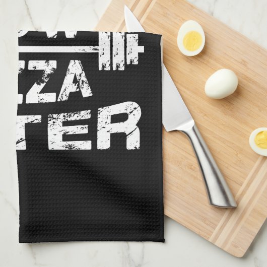 Lift Now, Pizza later - Grappig Gym-werkresultaat Theedoek (Quarter Fold)