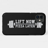 Lift nu, Pizza Later, Barbell - Funny Novelty Gym Case-Mate iPhone Case (Achterkant (horizontaal))