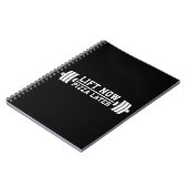 Lift nu, Pizza Later, Barbell - Funny Novelty Gym Notitieboek (Linkerzijde)