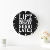 Lift nu, Sushi Later - Carbs - Funny Novelty Gym Grote Klok (Huis)