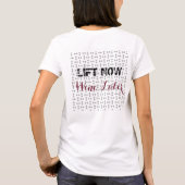 Lift nu wijn later op t-shirt (Achterkant)