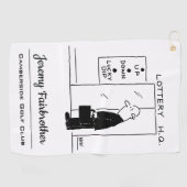 Lift of lift in een Cartoon met hoofdkwartier Golfhanddoek (Horizontaal)