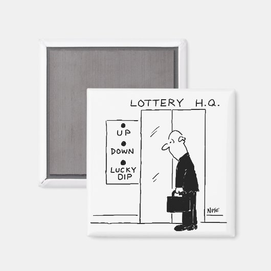 Lift of lift in een Cartoon met hoofdkwartier Magneet (Voorkant / Achterkant)