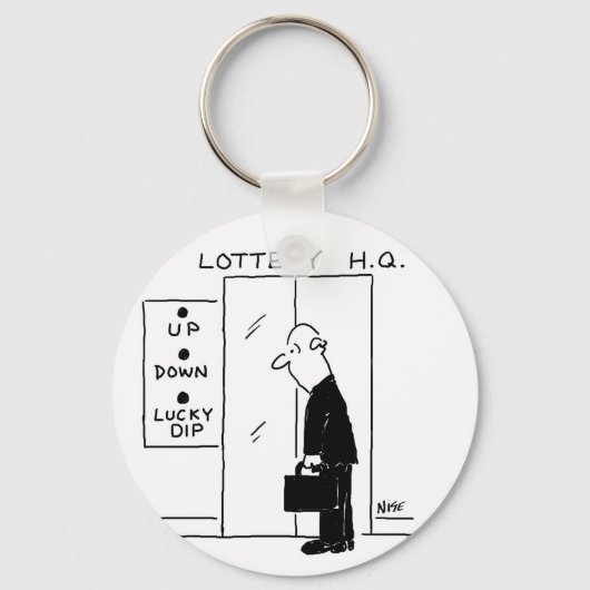 Lift of lift in een Cartoon met hoofdkwartier Sleutelhanger (Voorkant)