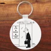 Lift of lift in een Cartoon met hoofdkwartier Sleutelhanger (Voorkant)