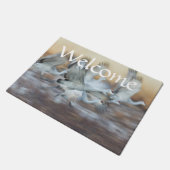 Lift off Sandhill Cranes Deurmat (Schuin)