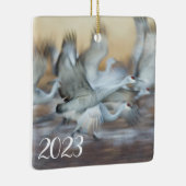 Lift off Sandhill Cranes Keramisch Ornament (Rechts)