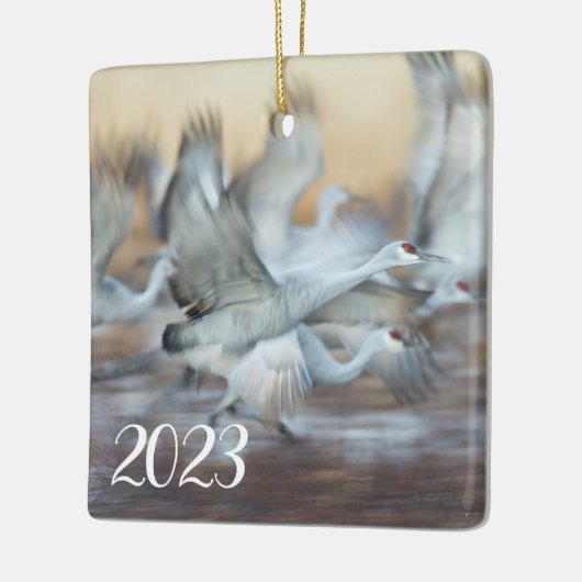 Lift off Sandhill Cranes Keramisch Ornament (Links)
