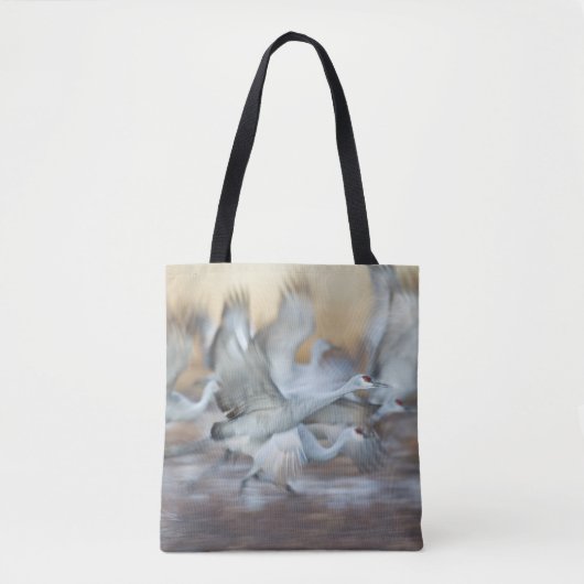 Lift off Sandhill Cranes Tote Bag (Voorkant)
