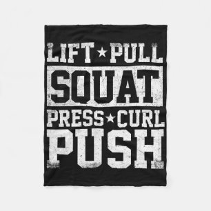 Lift Pull Squat - Workout Gym Gewichtheffen Bodybu Fleece Deken