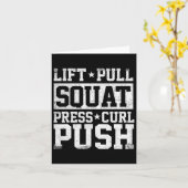 Lift Pull Squat - Workout Gym Gewichtheffen Bodybu Kaart (Gele Bloem)