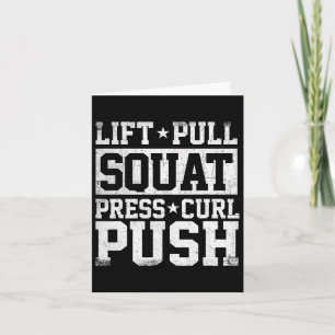 Lift Pull Squat - Workout Gym Gewichtheffen Bodybu Kaart