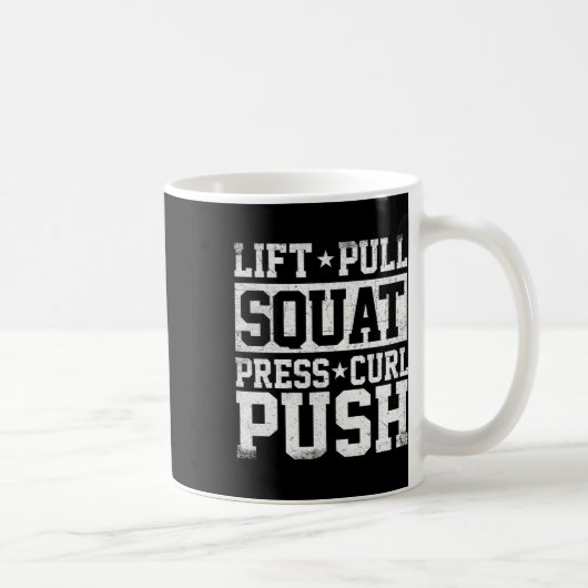 Lift Pull Squat - Workout Gym Gewichtheffen Bodybu Koffiemok (Rechts)