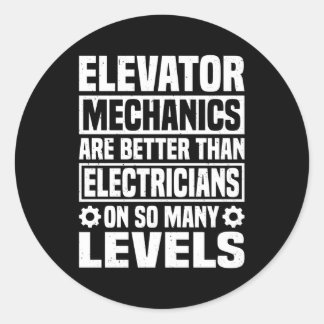 Lift Reparatie Lift Mechanische Lift Technic Ronde Sticker