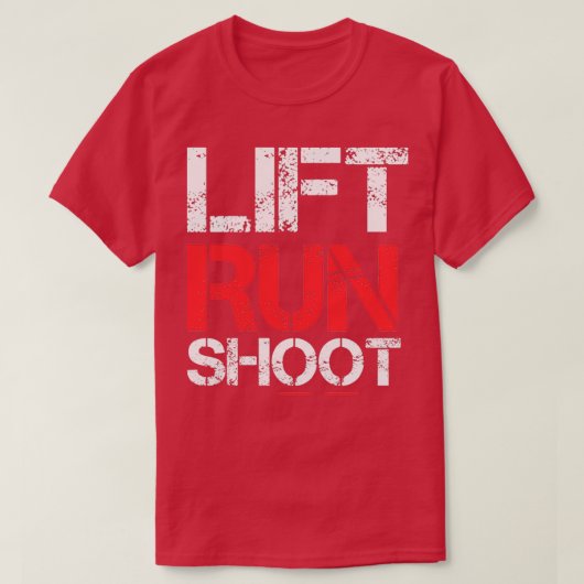 Lift run Shoot Funny Gym  Stijl Lift Weeg T-shirt (Design voorkant)