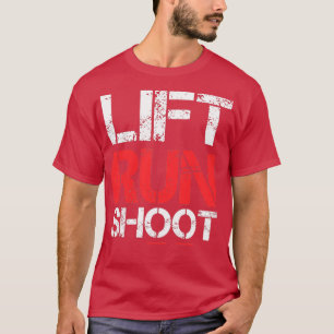 Lift run Shoot Funny Gym  Stijl Lift Weeg T-shirt