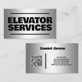 Lift Services Silver QR Visitekaartje