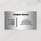 Lift Services Silver QR Visitekaartje (Achterkant)