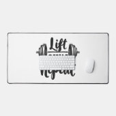 Lift Smile Repeat Gym Motivation Weightlifting Str Bureaumat (Keyboard & Muis)
