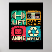 Lift, spel, anime, herhalen poster (Voorkant)