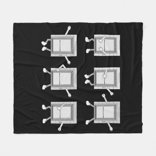 Lift Technician Gift Mannen Lift Mechanic Fleece Deken (Voorkant (Horizontaal))