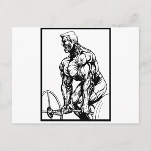 LIFT TIL ' U ZET BODYBUILDING LOGO BRIEFKAART