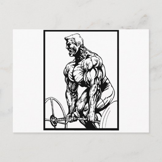 LIFT TIL ' U ZET BODYBUILDING LOGO BRIEFKAART (Voorkant)
