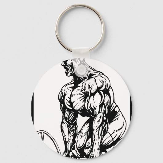 LIFT TIL ' U ZET BODYBUILDING LOGO SLEUTELHANGER (Voorkant)