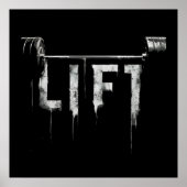 Lift training bodybuilding gewichtheffen Gym Poster (Voorkant)