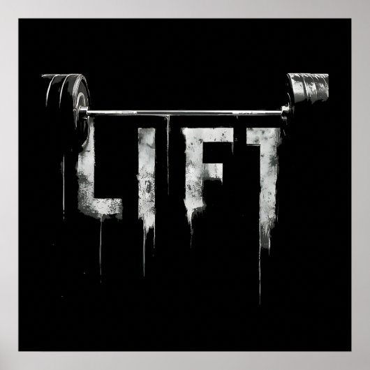 Lift training bodybuilding gewichtheffen Gym Poster (Voorkant)