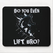 Lift u zelfs Bro - Grappige retro snowboard huid Muismat (Voorkant)