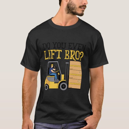 Lift u zelfs bro hefwerk magazijn open t-shirt (Voorkant)