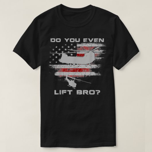 Lift u zelfs de Chinees-helikopterboot Helicopter T-shirt (Design voorkant)
