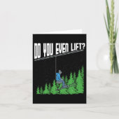 Lift u zelfs Funny Chairman Ski Skiing Snowbo Kaart (Voorkant)