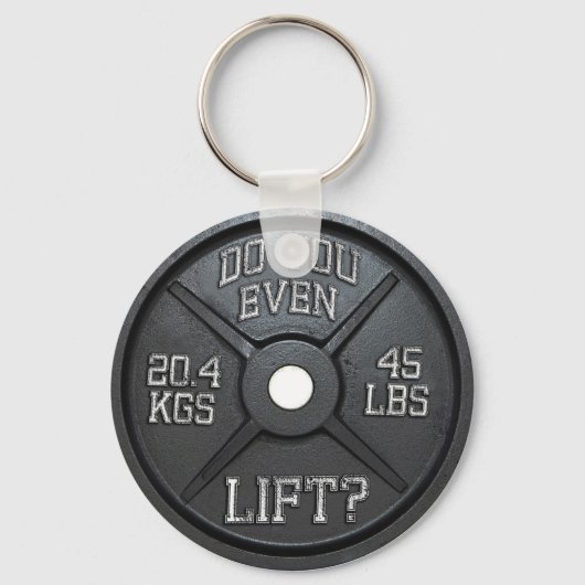Lift u zelfs op - Barbell-Bord Sleutelhanger (Voorkant)
