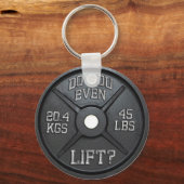 Lift u zelfs op - Barbell-Bord Sleutelhanger (Voorkant)
