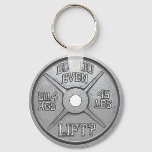Lift u zelfs op - Barbell-Bord Sleutelhanger (Voorkant)