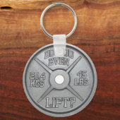 Lift u zelfs op - Barbell-Bord Sleutelhanger (Voorkant)