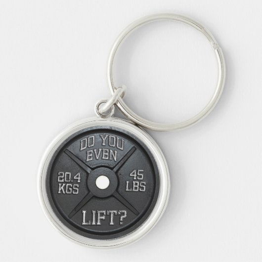 Lift u zelfs op - Barbell-Bord Sleutelhanger (Voorkant)