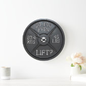 Lift u zelfs op - Barbell Bord Wall Clock Grote Klok (Huis)