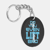 Lift u zelfs schimmels Mannen Sleutelhanger (Voorkant Links)