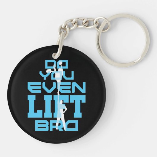 Lift u zelfs schimmels Mannen Sleutelhanger (Achterkant)